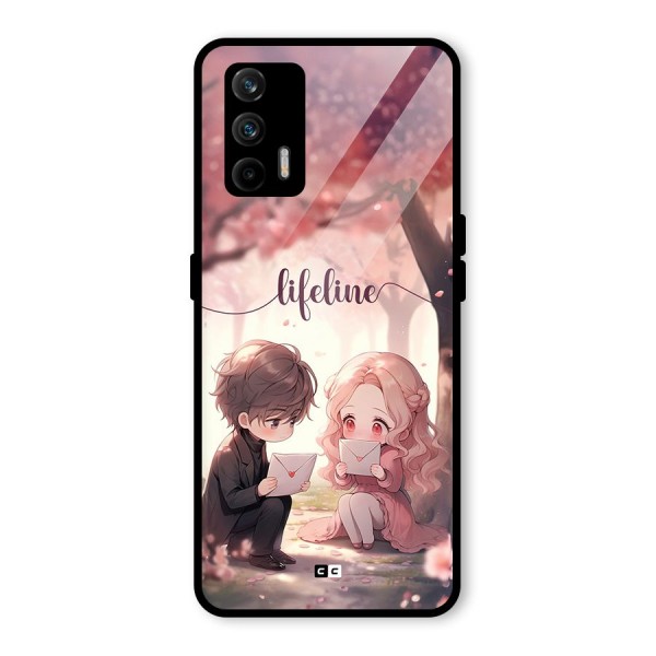 Cute Anime Couple Glass Back Case for Realme GT 5G