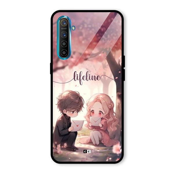 Cute Anime Couple Glass Back Case for Realme X2