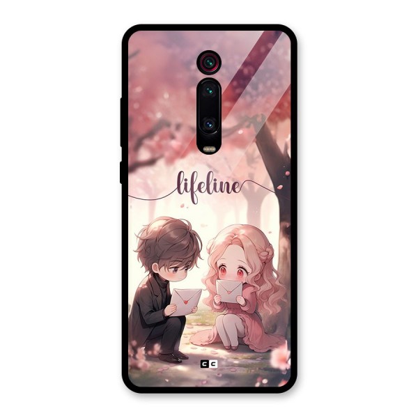 Cute Anime Couple Glass Back Case for Redmi K20