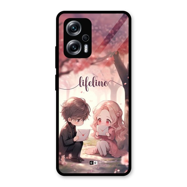 Cute Anime Couple Glass Back Case for Redmi K50i