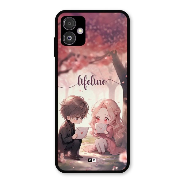 Cute Anime Couple Metal Back Case for Galaxy F14