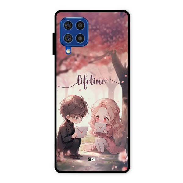 Cute Anime Couple Metal Back Case for Galaxy F62