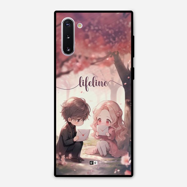 Cute Anime Couple Metal Back Case for Galaxy Note 10