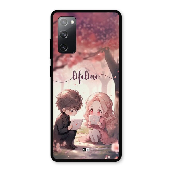 Cute Anime Couple Metal Back Case for Galaxy S20 FE