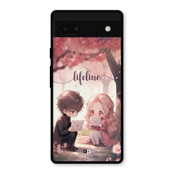 Cute Anime Couple Metal Back Case for Google Pixel 6a