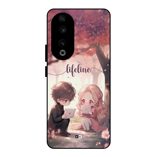 Cute Anime Couple Metal Back Case for Honor 90