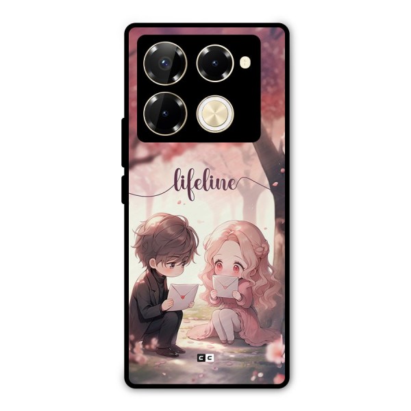 Cute Anime Couple Metal Back Case for Infinix Note 40 Pro