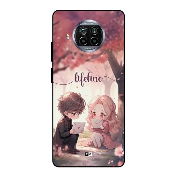 Cute Anime Couple Metal Back Case for Mi 10i