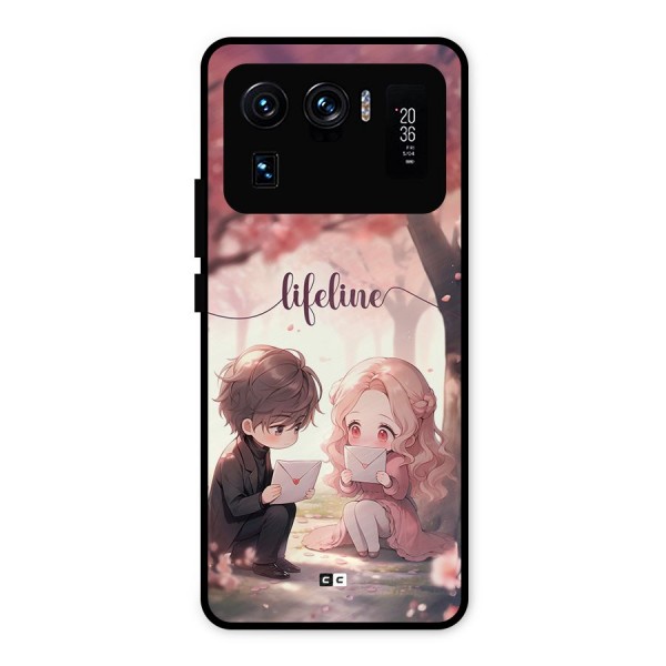 Cute Anime Couple Metal Back Case for Mi 11 Ultra