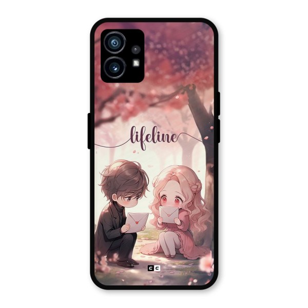 Cute Anime Couple Metal Back Case for Nothing Phone 1