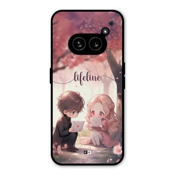 Cute Anime Couple Metal Back Case for Nothing Phone 2a