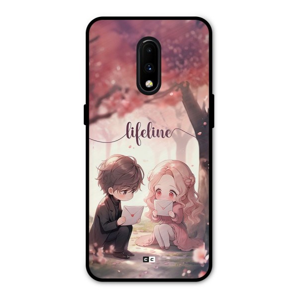 Cute Anime Couple Metal Back Case for OnePlus 7