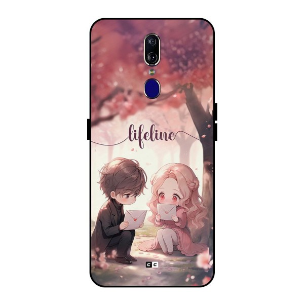 Cute Anime Couple Metal Back Case for Oppo F11