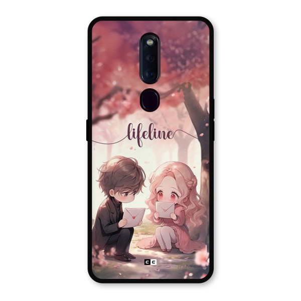 Cute Anime Couple Metal Back Case for Oppo F11 Pro