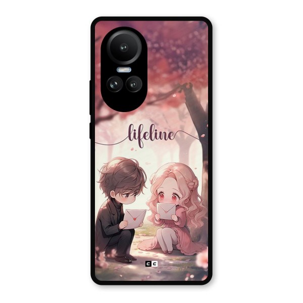 Cute Anime Couple Metal Back Case for Oppo Reno10 Pro