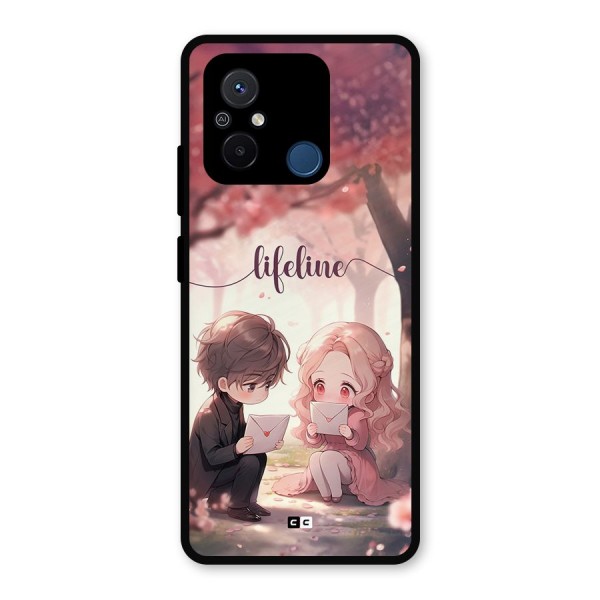 Cute Anime Couple Metal Back Case for Poco C55