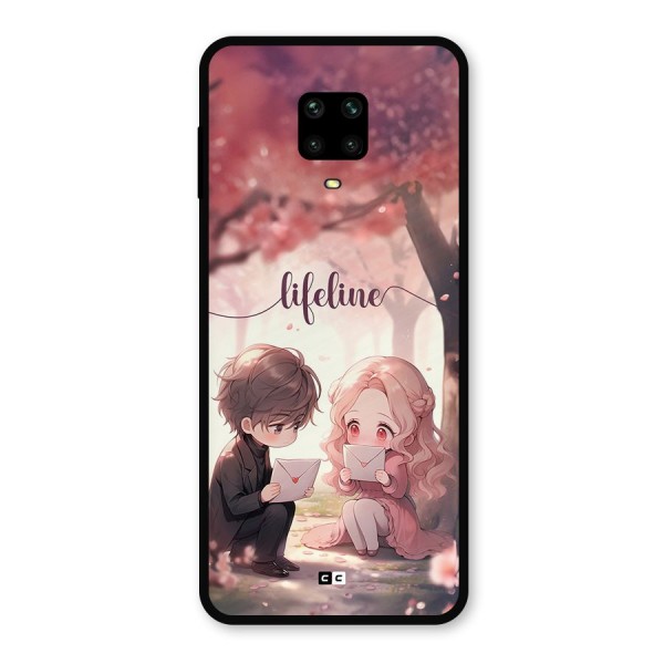 Cute Anime Couple Metal Back Case for Poco M2