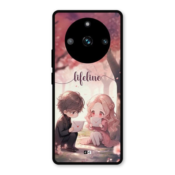 Cute Anime Couple Metal Back Case for Realme 11 Pro