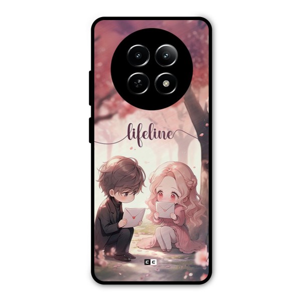 Cute Anime Couple Metal Back Case for Realme 12 5G