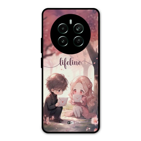 Cute Anime Couple Metal Back Case for Realme 12 Plus