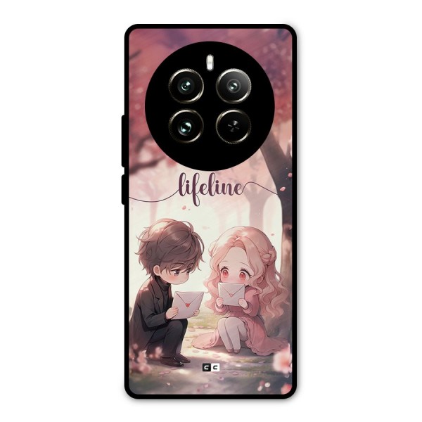 Cute Anime Couple Metal Back Case for Realme 12 Pro