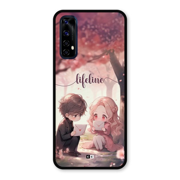 Cute Anime Couple Metal Back Case for Realme 7