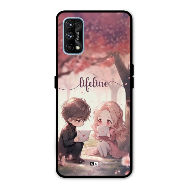 Cute Anime Couple Metal Back Case for Realme 7 Pro