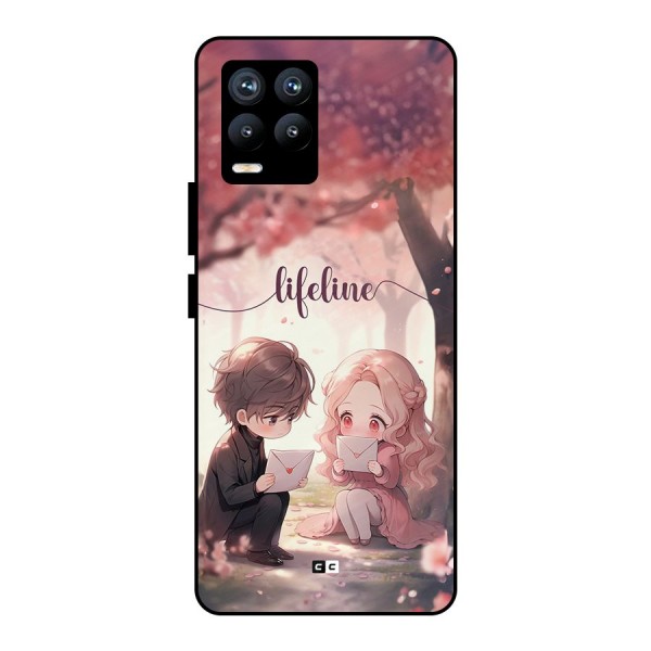 Cute Anime Couple Metal Back Case for Realme 8