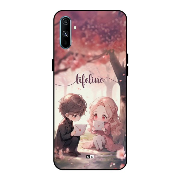 Cute Anime Couple Metal Back Case for Realme C3