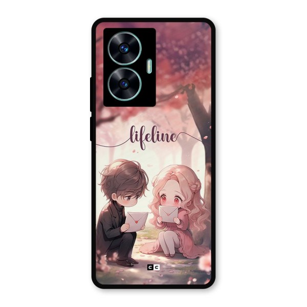 Cute Anime Couple Metal Back Case for Realme C55