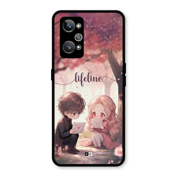 Cute Anime Couple Metal Back Case for Realme GT 2