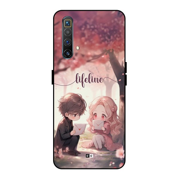 Cute Anime Couple Metal Back Case for Realme X3 SuperZoom