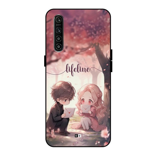 Cute Anime Couple Metal Back Case for Realme XT