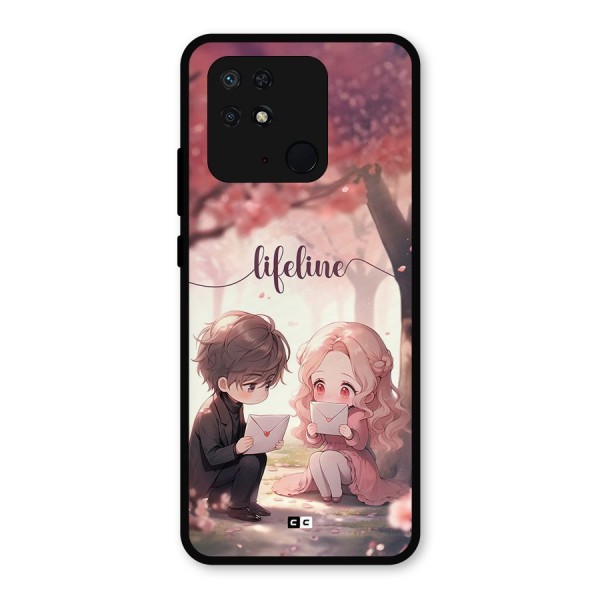 Cute Anime Couple Metal Back Case for Redmi 10