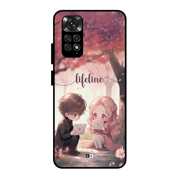 Cute Anime Couple Metal Back Case for Redmi Note 11 Pro