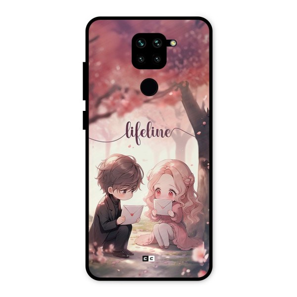 Cute Anime Couple Metal Back Case for Redmi Note 9