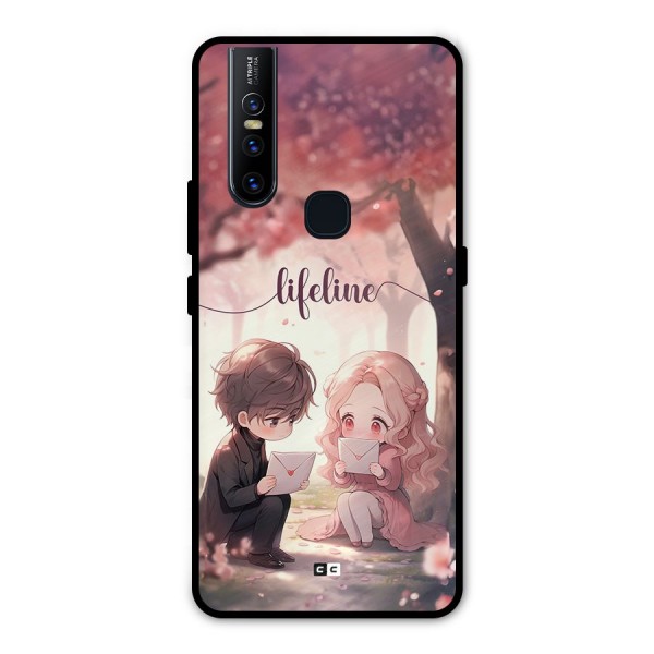 Cute Anime Couple Metal Back Case for Vivo V15