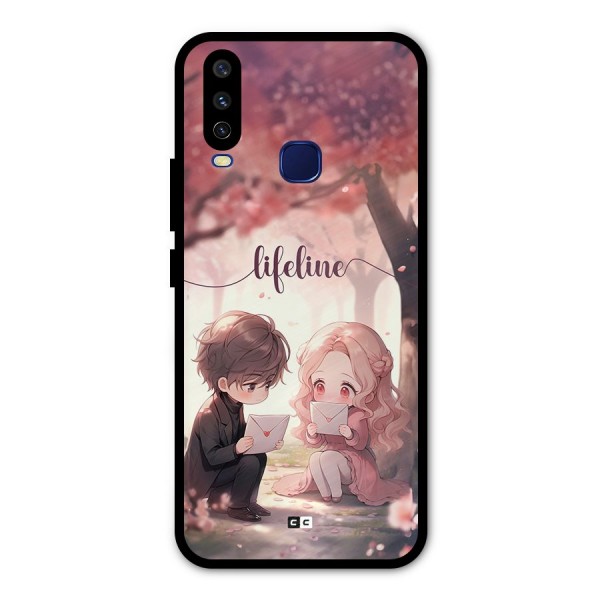 Cute Anime Couple Metal Back Case for Vivo V17