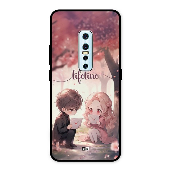 Cute Anime Couple Metal Back Case for Vivo V17 Pro