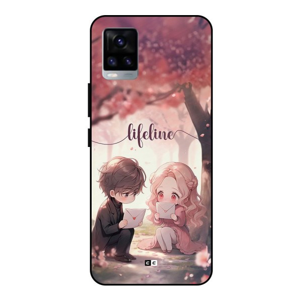 Cute Anime Couple Metal Back Case for Vivo V20