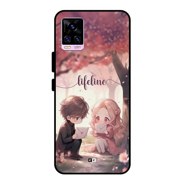 Cute Anime Couple Metal Back Case for Vivo V20 Pro