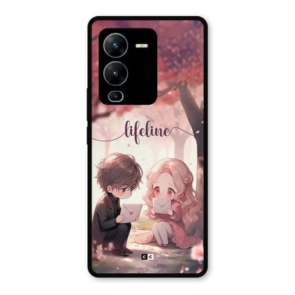 Cute Anime Couple Metal Back Case for Vivo V25 Pro