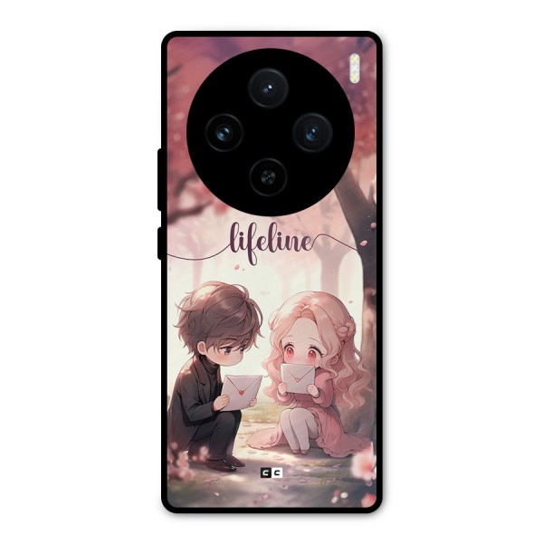 Cute Anime Couple Metal Back Case for Vivo X100