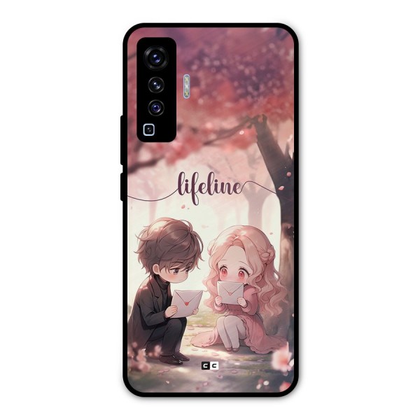 Cute Anime Couple Metal Back Case for Vivo X50