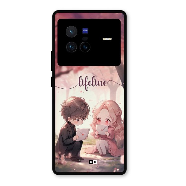 Cute Anime Couple Metal Back Case for Vivo X80