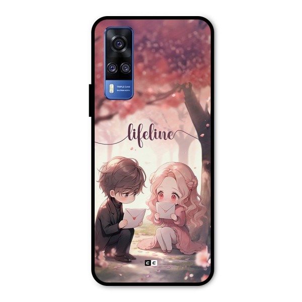 Cute Anime Couple Metal Back Case for Vivo Y31