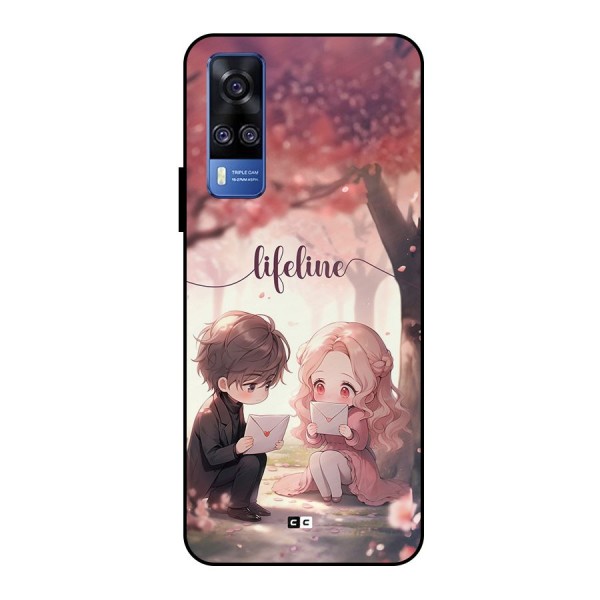 Cute Anime Couple Metal Back Case for Vivo Y51