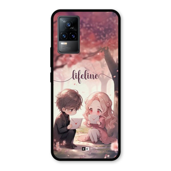 Cute Anime Couple Metal Back Case for Vivo Y73