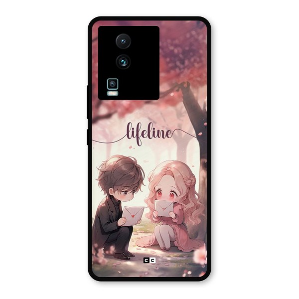 Cute Anime Couple Metal Back Case for iQOO Neo 7