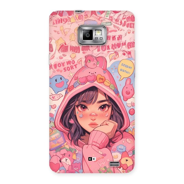 Cute Anime Girl Back Case for Galaxy S2